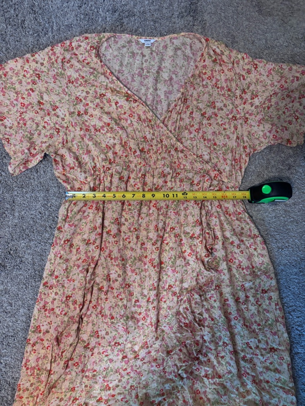 Sonoma Floral Wrap Dress Boho Cottagecore Midi Ruffle Hem Size XL - Picture 8 of 13